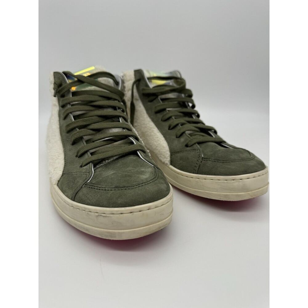P448 Skate Wad Hi-Tops Green White Sherpa Sneakers Women's SZ 41 EU/ 10.5- 11 US